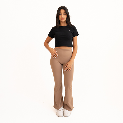 Sculpt Flare Pants - Brown