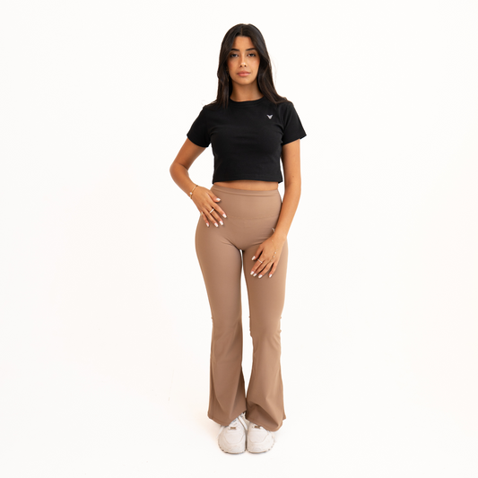 Sculpt Flare Pants - Brown